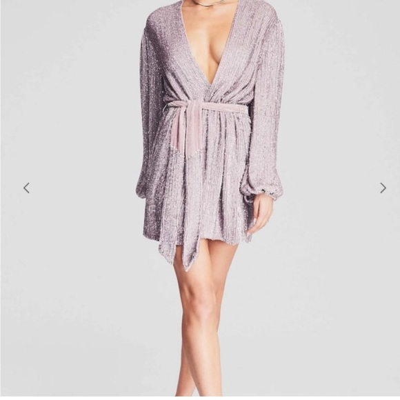 Retrofete GABRIELLE SEQUIN ROBE in dusty lilac - Picture 3 of 14